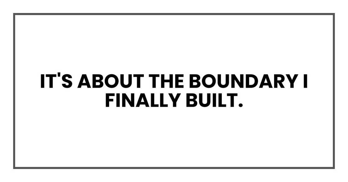 It's about the boundary I finally built.