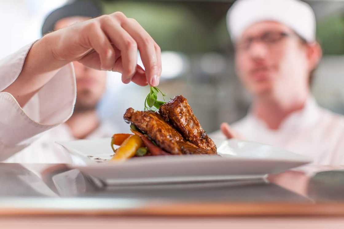 A professional plating food A professional plating food