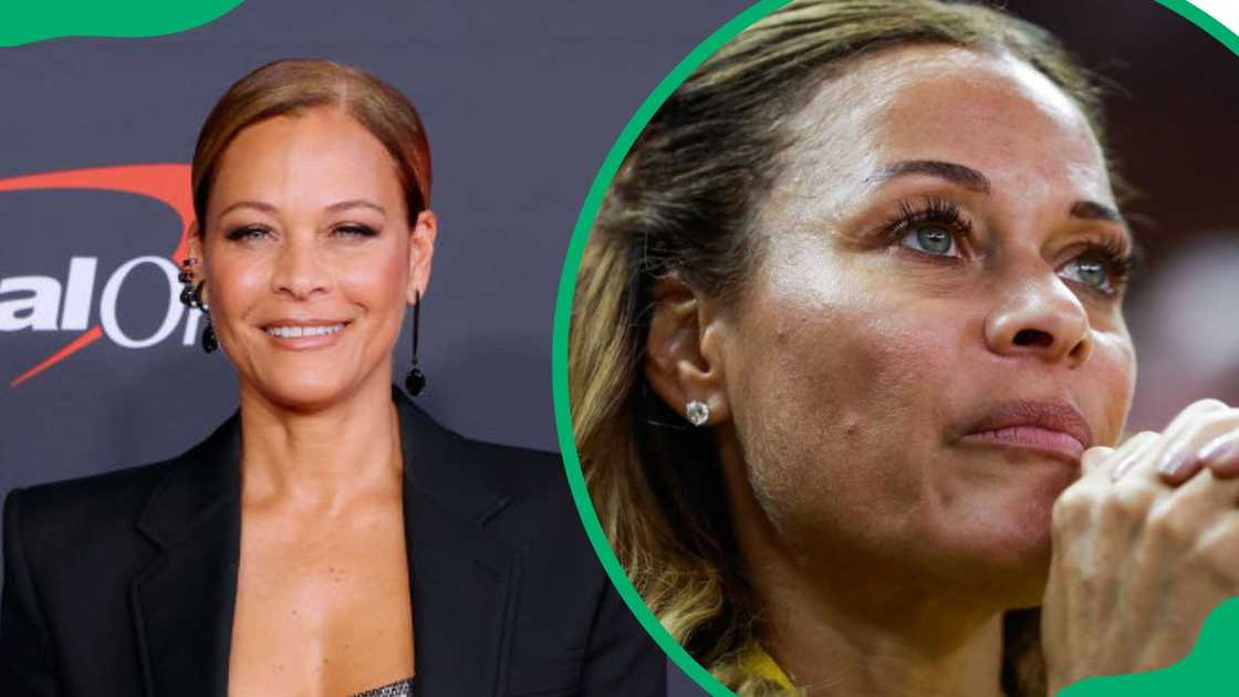 Sonya Curry during the 2022 ESPYs at Dolby Theatre (L). The author at the Oracle Arena in 2019 (R) Sonya Curry during the 2022 ESPYs at Dolby Theatre (L). The author at the Oracle Arena in 2019 (R)