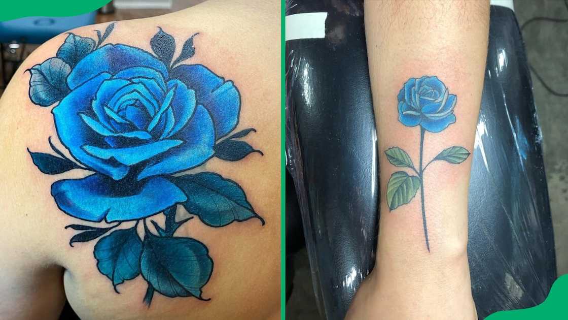 Blue rose tattoos Blue rose tattoos