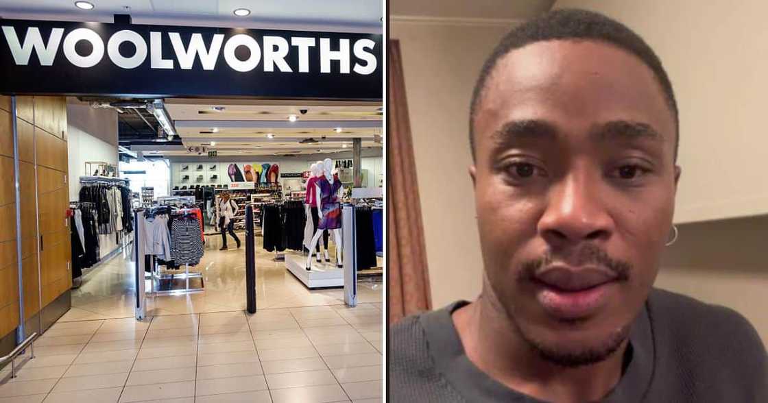 A man slams Woolworths Australia. A man slams Woolworths Australia.