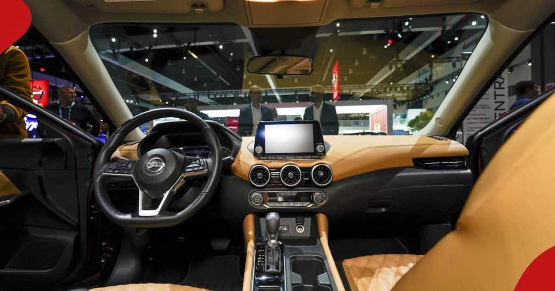 Cockpit of new Nissan Sentra. Cockpit of new Nissan Sentra.