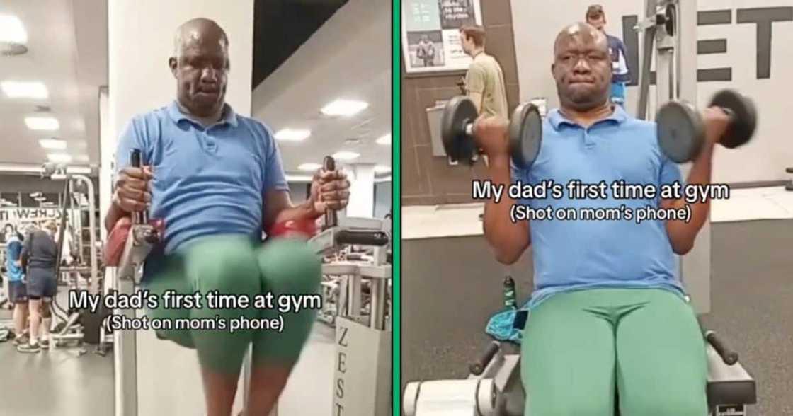 A man trains for the first time in his life A man trains for the first time in his life