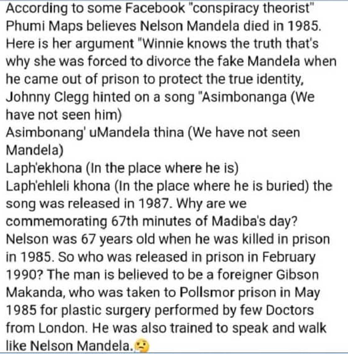 Gibson Makanda's conspiracy theory