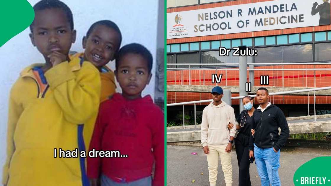 The image on the right showed their current picture in med school The image on the right showed their current picture in med school