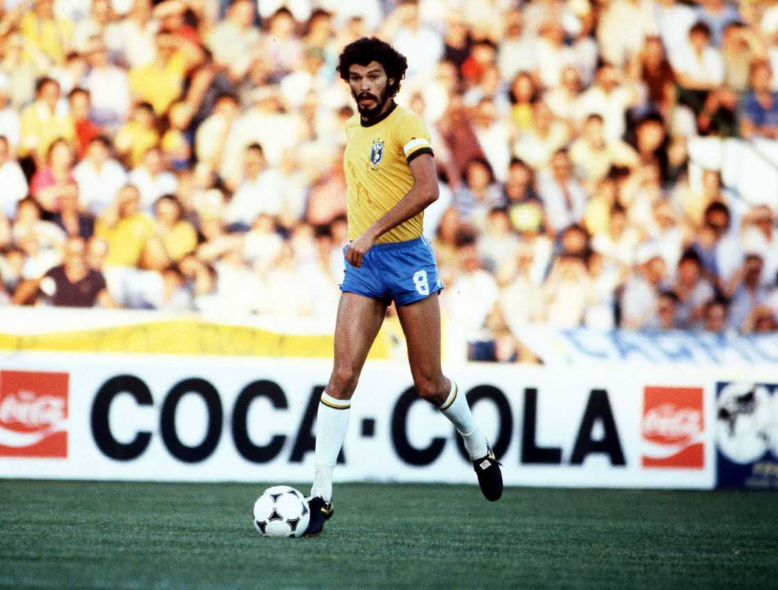 Brazil's Socrates during the 1982 World Cup Brazil's Socrates during the 1982 World Cup
