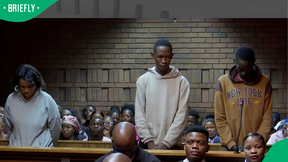 Dikeledi Tears Phela, Gositsiane Machidi, and McClaren Mushwana appeared briefly before the Pretoria Magistrate’s Court Dikeledi Tears Phela, Gositsiane Machidi, and McClaren Mushwana appeared briefly before the Pretoria Magistrate’s Court