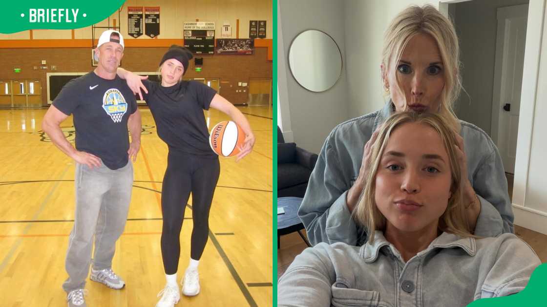 Hailey Van Lith with her father and mother Hailey Van Lith with her father and mother