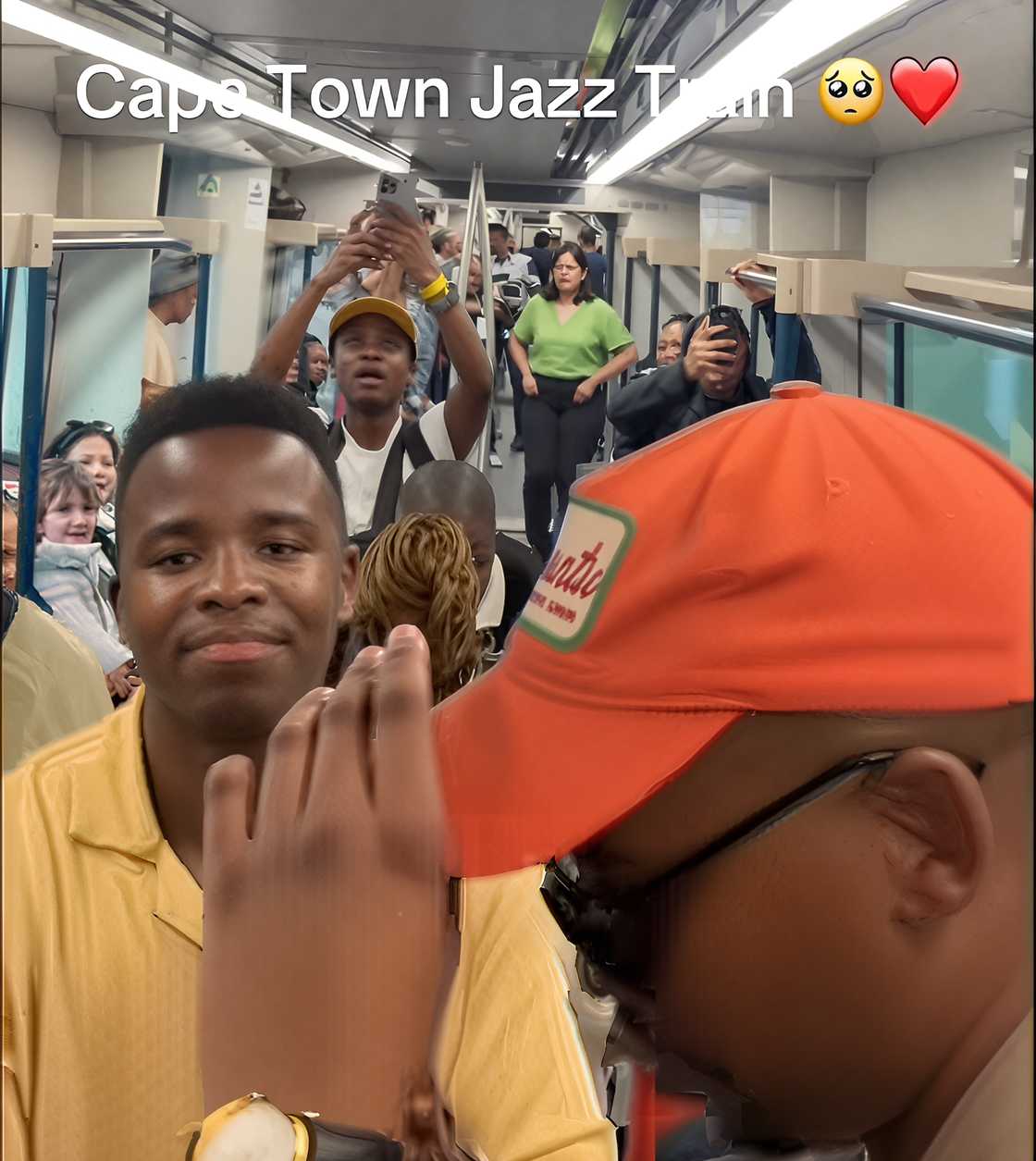 A group of men and women transformed a train ride into a jazz party that entertained South Africans.
