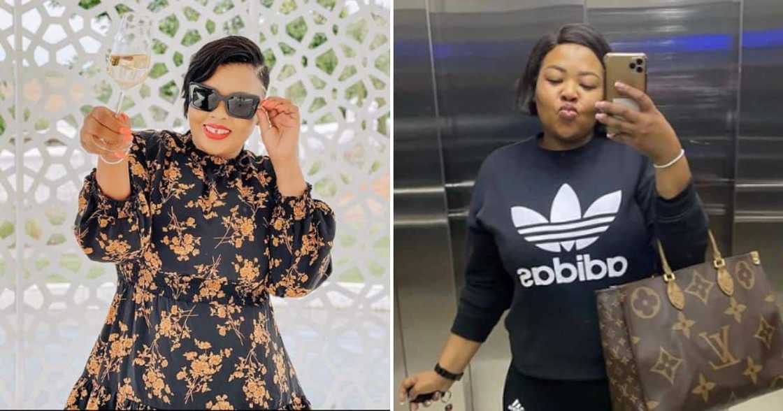 Anele Mdoda shows off bare face