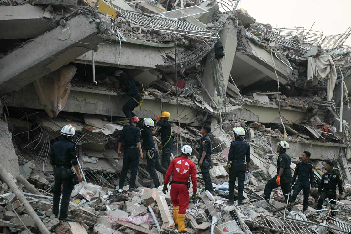 Rescue operations continue in Bangkok following the devastating earthquake Rescue operations continue in Bangkok following the devastating earthquake