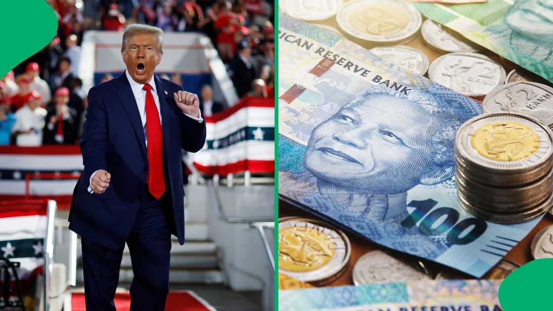 Donald Trump's victory negatively affected the South African rand.