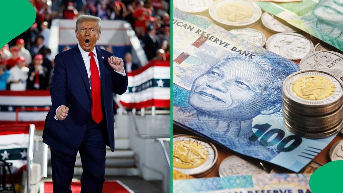 Donald Trump's victory negatively affected the South African rand. Donald Trump's victory negatively affected the South African rand.