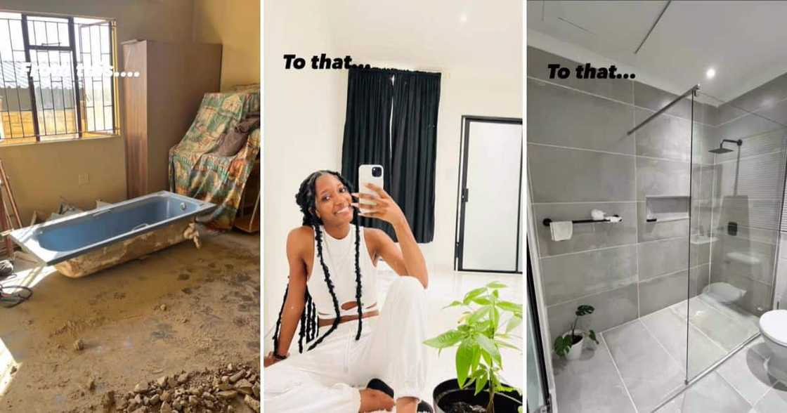 Woman renovates parent's old bedroom Woman renovates parent's old bedroom