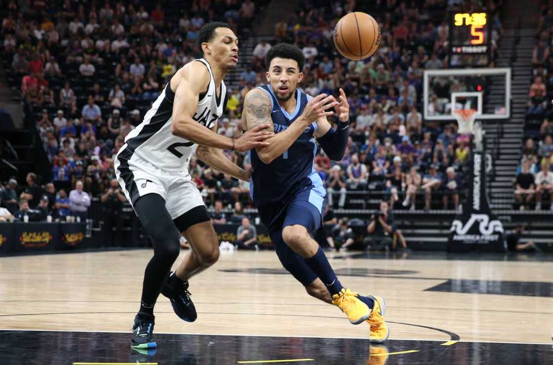 Darius Bazley and Scottie Pippen Jr. in Salt Lake City, Utah Darius Bazley and Scottie Pippen Jr. in Salt Lake City, Utah