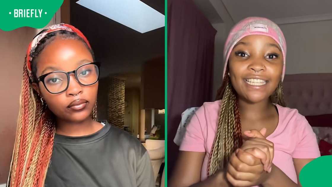 A young Grade 12 pupil from 2025 posed in a TikTok video while creating content.