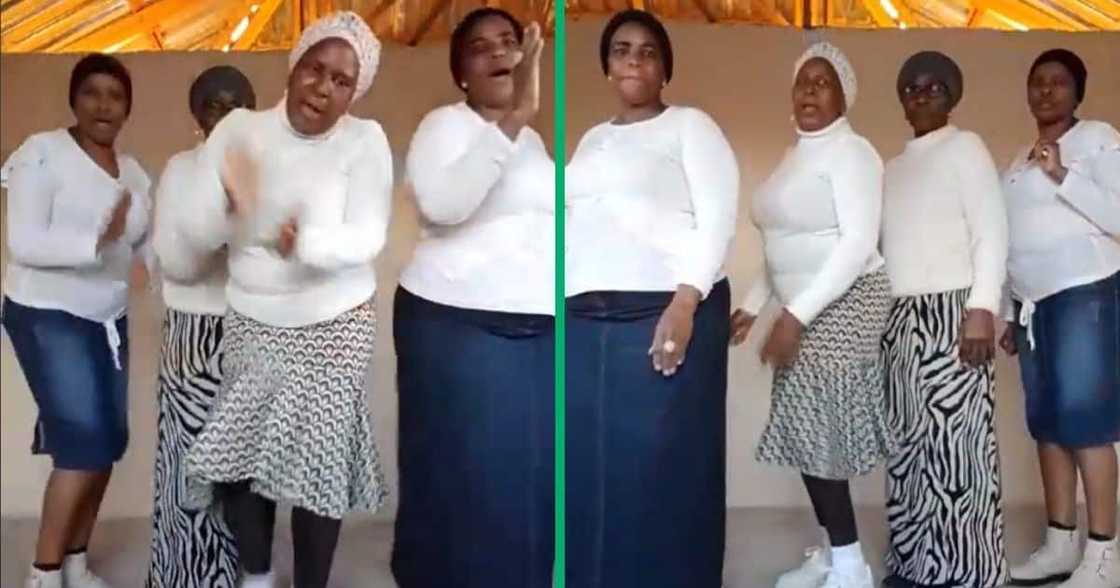 Group of 4 women sing gospel song Group of 4 women sing gospel song