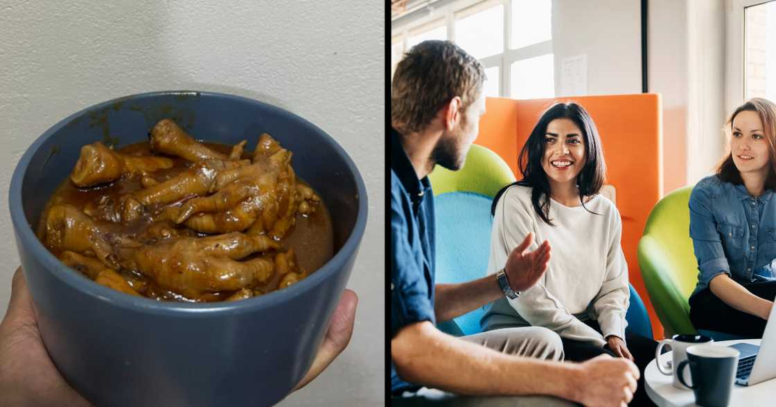 Dinner, chicken feet, debate, Tito Mboweni, curried chicken feet, prepared chicken feet, traditional meal Dinner, chicken feet, debate, Tito Mboweni, curried chicken feet, prepared chicken feet, traditional meal