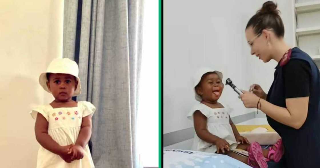 A TikTok video showcases a little girl visting the doctor. A TikTok video showcases a little girl visting the doctor.