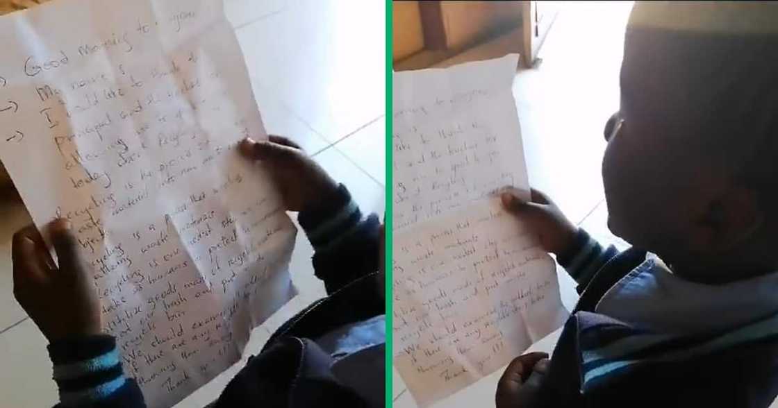 Little girl's speech about recycling Little girl's speech about recycling