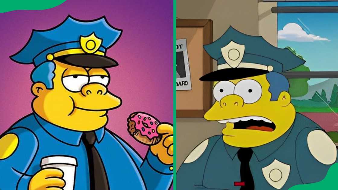 Chief Wiggum from The Simpsons. Chief Wiggum from The Simpsons.