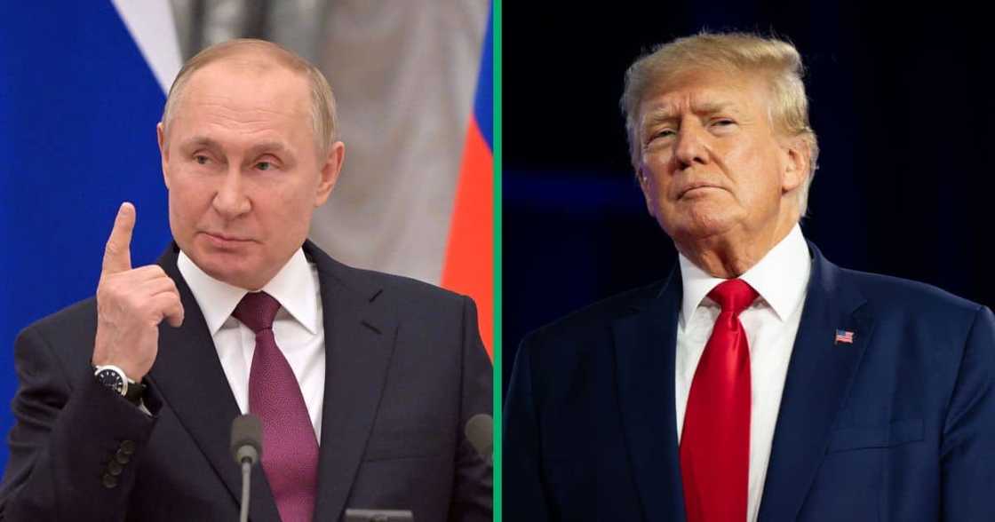 Collage image of Russian President Vladimir Putin and former US President Donald Trump