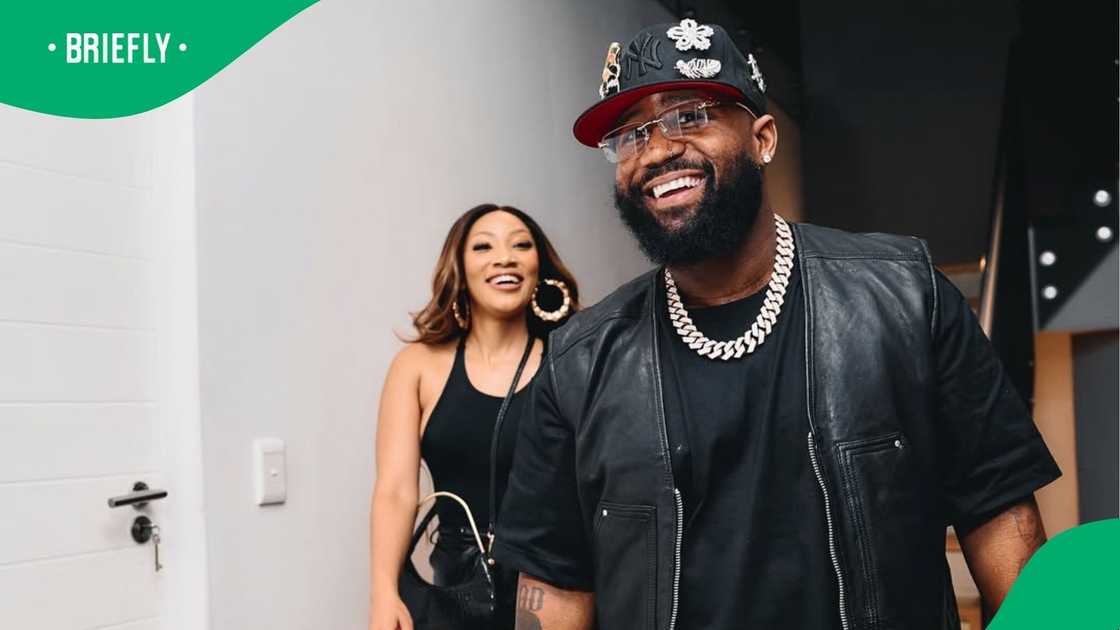 Cassper Nyovest with his wife Pulane Cassper Nyovest with his wife Pulane