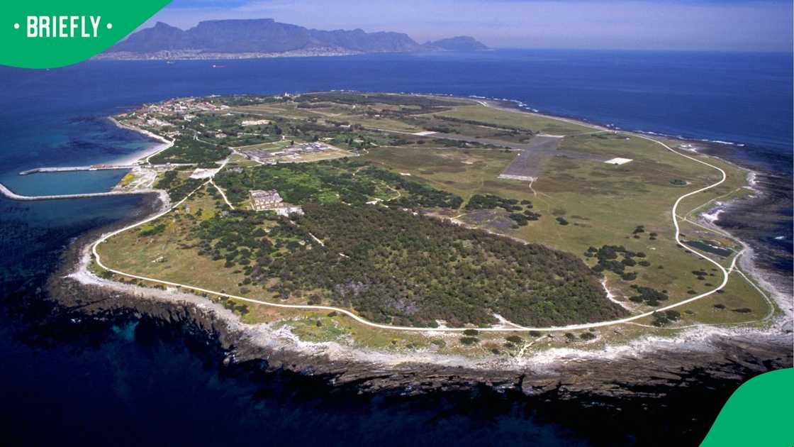 A view of Robben Island. A view of Robben Island.