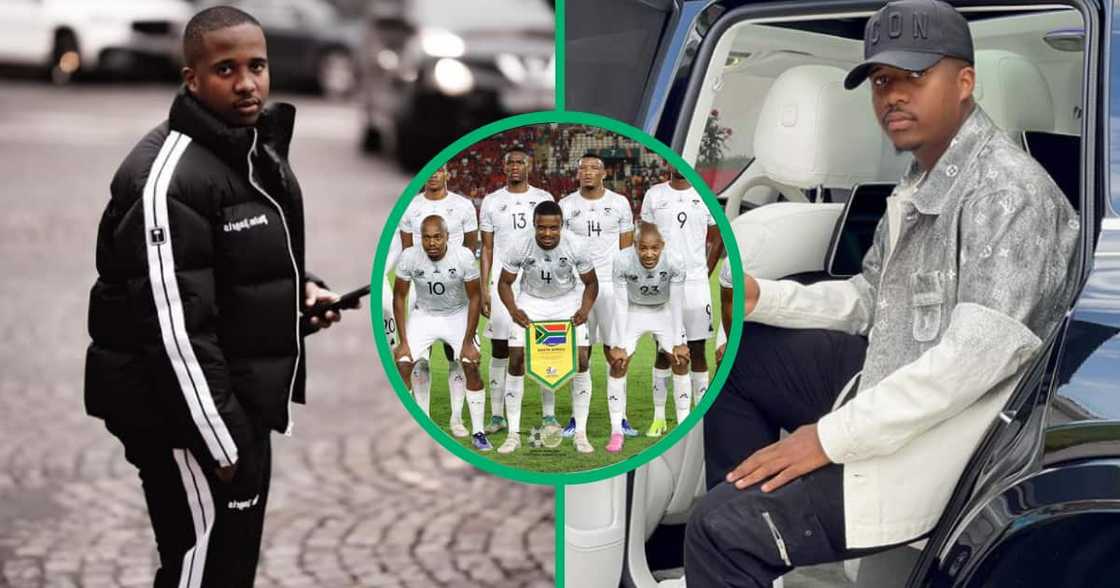 Andile Mpisane shared a clip of himself attaching the SA flag to his car Andile Mpisane shared a clip of himself attaching the SA flag to his car