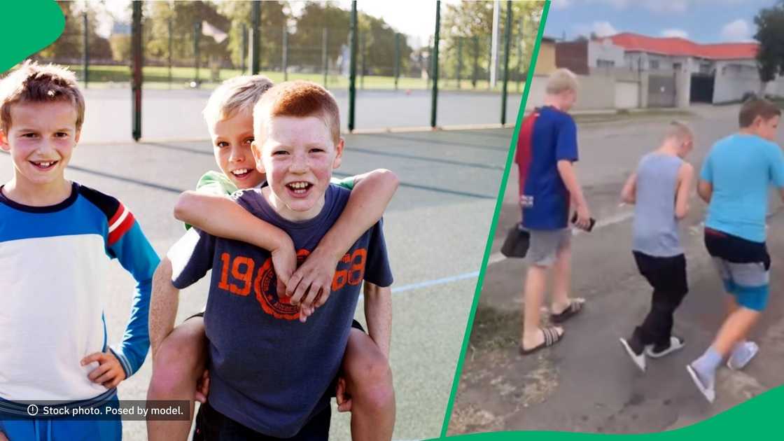 TikTok users were touched after seeing a group of boys walking to the beat of an amapiano song TikTok users were touched after seeing a group of boys walking to the beat of an amapiano song