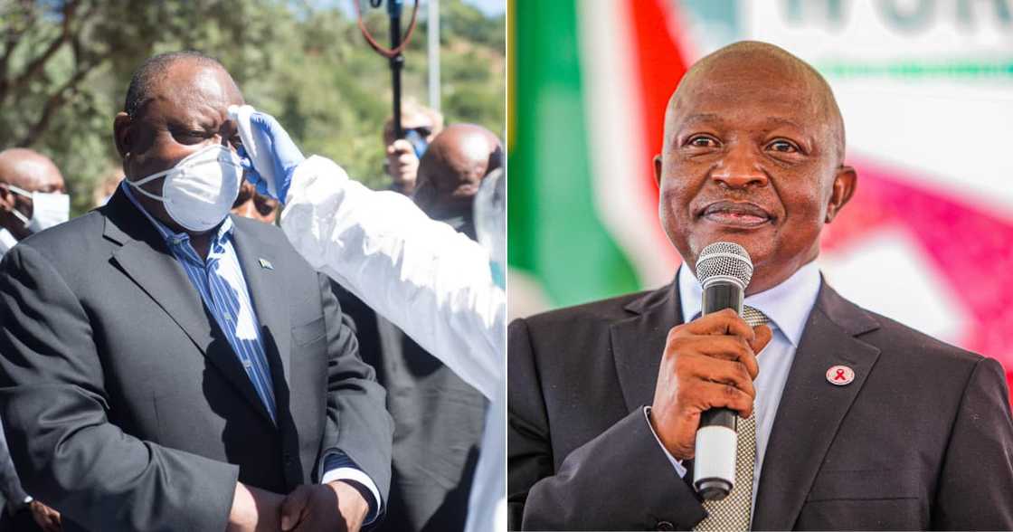 President Cyril Ramaphosa, positive for Covid-19, David Mabuza, self-isolating, Cape Town, presidential duties President Cyril Ramaphosa, positive for Covid-19, David Mabuza, self-isolating, Cape Town, presidential duties