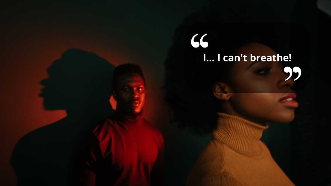 A trapped couple in a dark room A trapped couple in a dark room