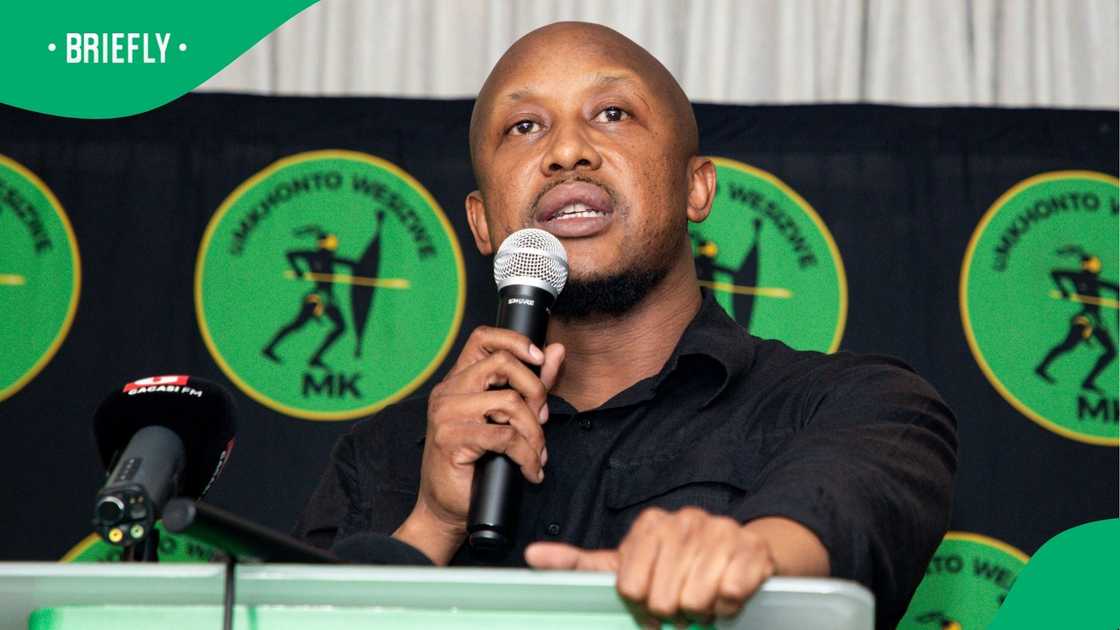 The MK Party's National Spokesperson, Nhlamulo Ndlela The MK Party's National Spokesperson, Nhlamulo Ndlela
