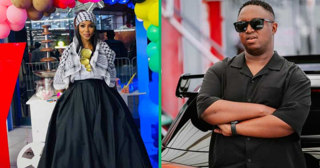 Athi Gebela shared a cosy photo of herself and her boyfriend DJ Shimza Athi Gebela shared a cosy photo of herself and her boyfriend DJ Shimza