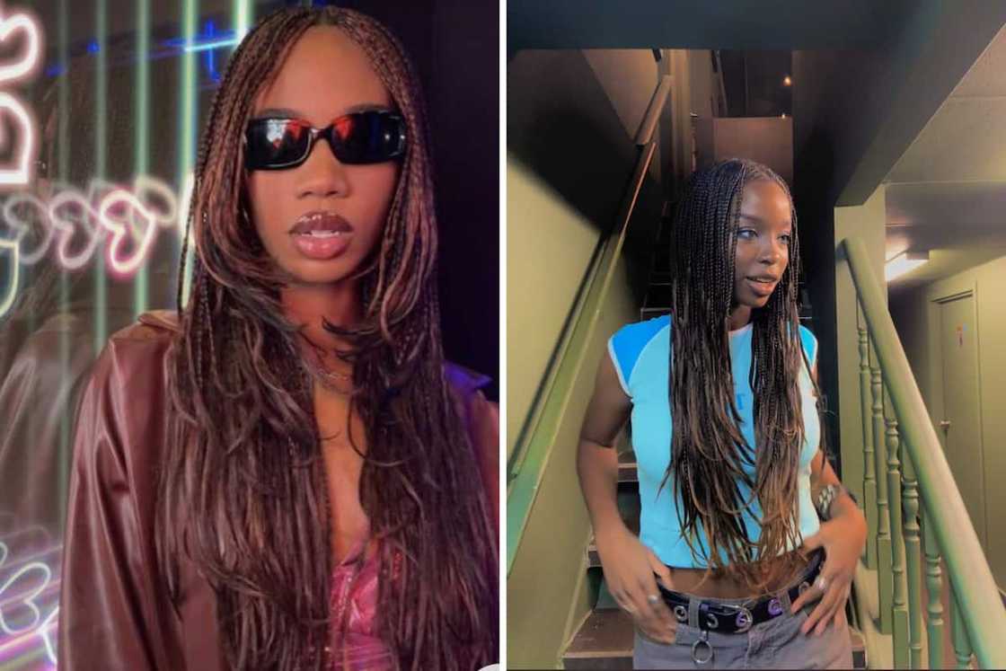 Layered medium micro braids Layered medium micro braids