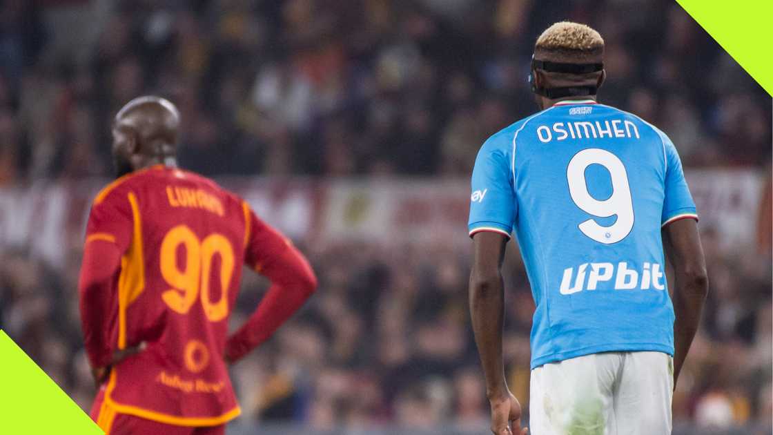 Victor Osimhen and Romelu Lukaku in action for Napoli and Roma. Victor Osimhen and Romelu Lukaku in action for Napoli and Roma.