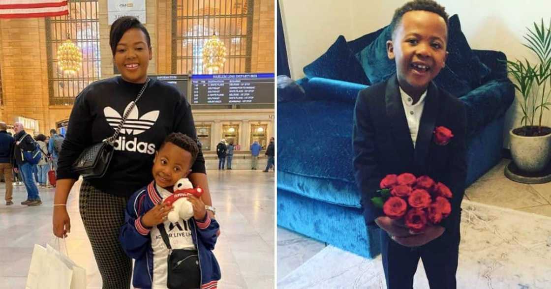 Anele Mdoda's son Alakhe's presenting skills Anele Mdoda's son Alakhe's presenting skills