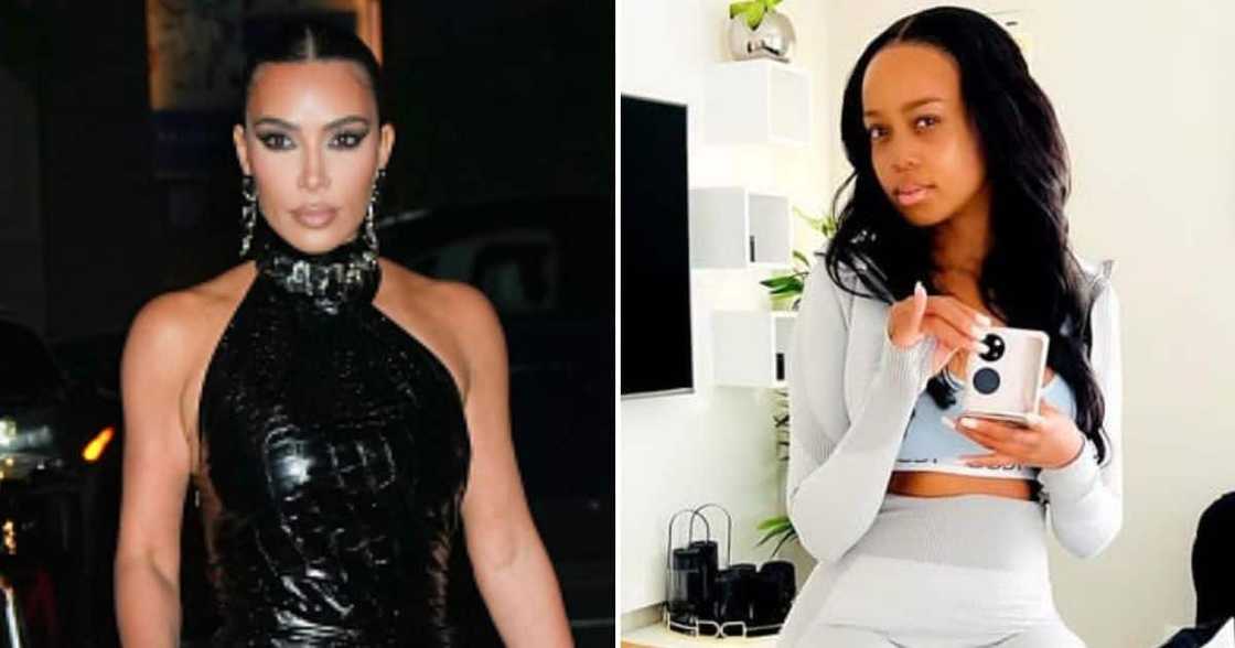 Ntado Duma's 'Shaka iLembe' look was compared to Kim Kardashian's dress. Ntado Duma's 'Shaka iLembe' look was compared to Kim Kardashian's dress.