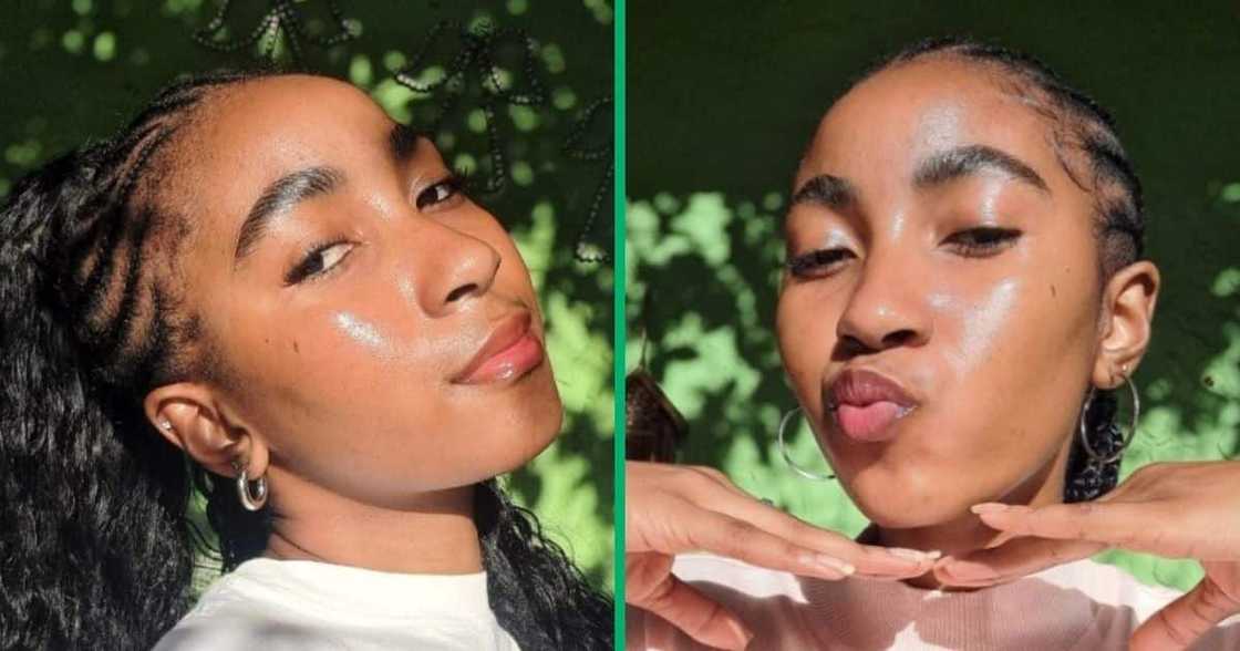 Woman shows off her skin. Woman shows off her skin.