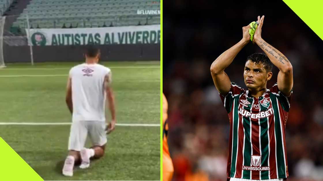 Thiago Silva Spotted Walking Length of Pitch on Knees After Fluminense Match