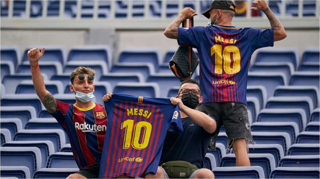 Barcelona Fans Pay Emotional Tribute to Club Legend Lionel Messi During 4–2 Win Over Real Sociedad Barcelona Fans Pay Emotional Tribute to Club Legend Lionel Messi During 4–2 Win Over Real Sociedad