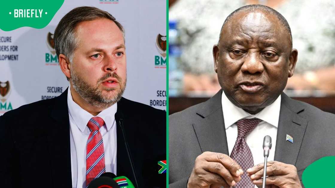 Home Affairs Minister Leon Schreiber and CyrilRamaphosa weighed in on the Palestinians who were stranded Home Affairs Minister Leon Schreiber and CyrilRamaphosa weighed in on the Palestinians who were stranded