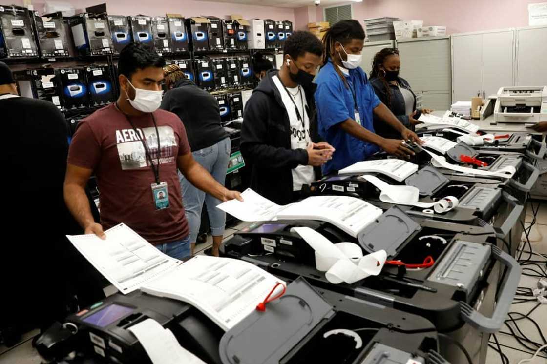 The Detroit Department of Elections performs a Public Accuracy Test of its equipment at its office in Detroit, Michigan on July 28, 2022 The Detroit Department of Elections performs a Public Accuracy Test of its equipment at its office in Detroit, Michigan on July 28, 2022