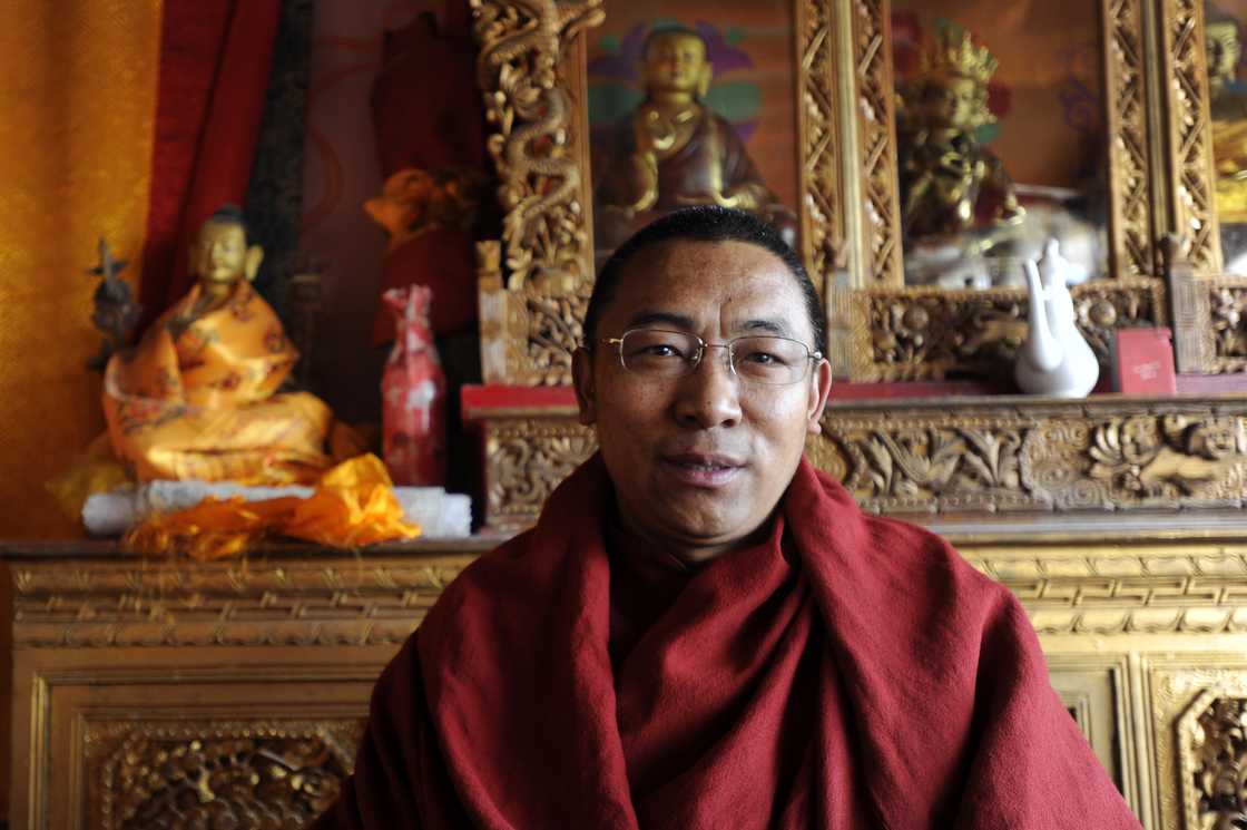 Nepalese monk Khenpo Kunga Tenzin in Lo Manthang, Upper Mustang