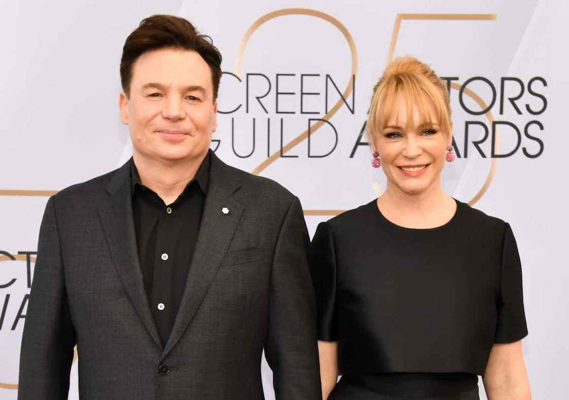 Mike Myer and his wife Kelly Tisdale during the 25th Annual SAG Awards at The Shrine Auditorium on 27 January 2019 in Los Angeles. Mike Myer and his wife Kelly Tisdale during the 25th Annual SAG Awards at The Shrine Auditorium on 27 January 2019 in Los Angeles.