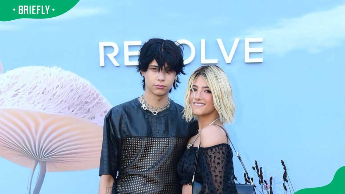 Landon Barker and Charli D'Amelio at the 2023 REVOLVE Festival Landon Barker and Charli D'Amelio at the 2023 REVOLVE Festival