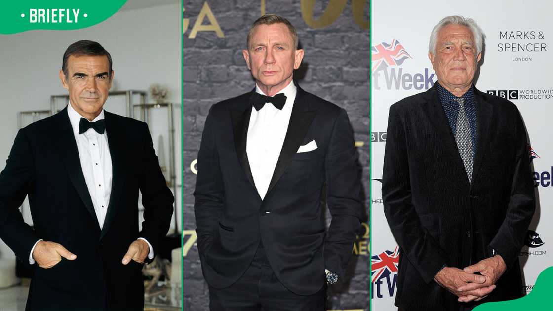 Sean Connery (L), Daniel Craig (C) and George Lazenby (R) are some of the James Bond actors.