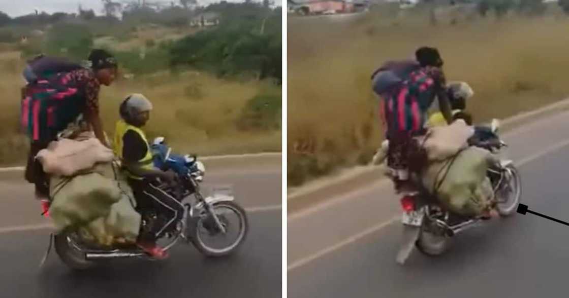woman riding on back of motorbike woman riding on back of motorbike