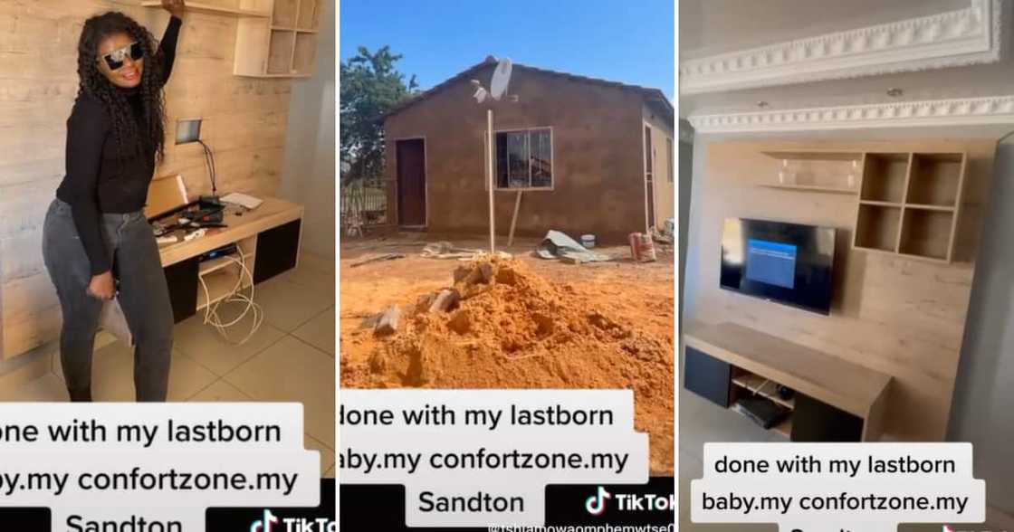 A hard-working lady has taken to social media to flaunt the renovations on her house