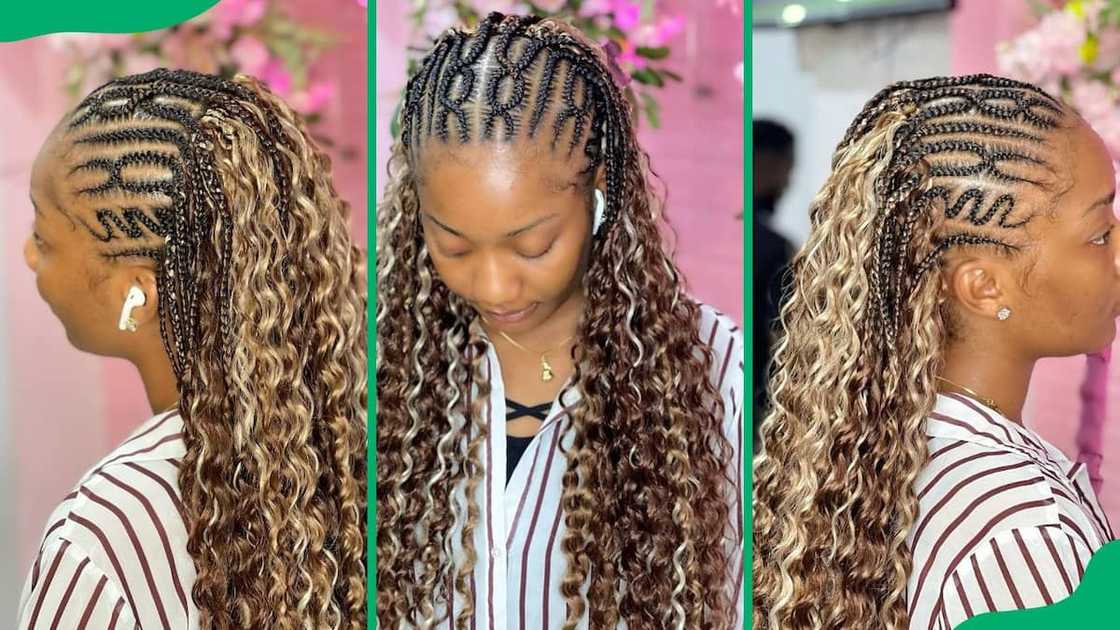 What are the four types of three strand braids?